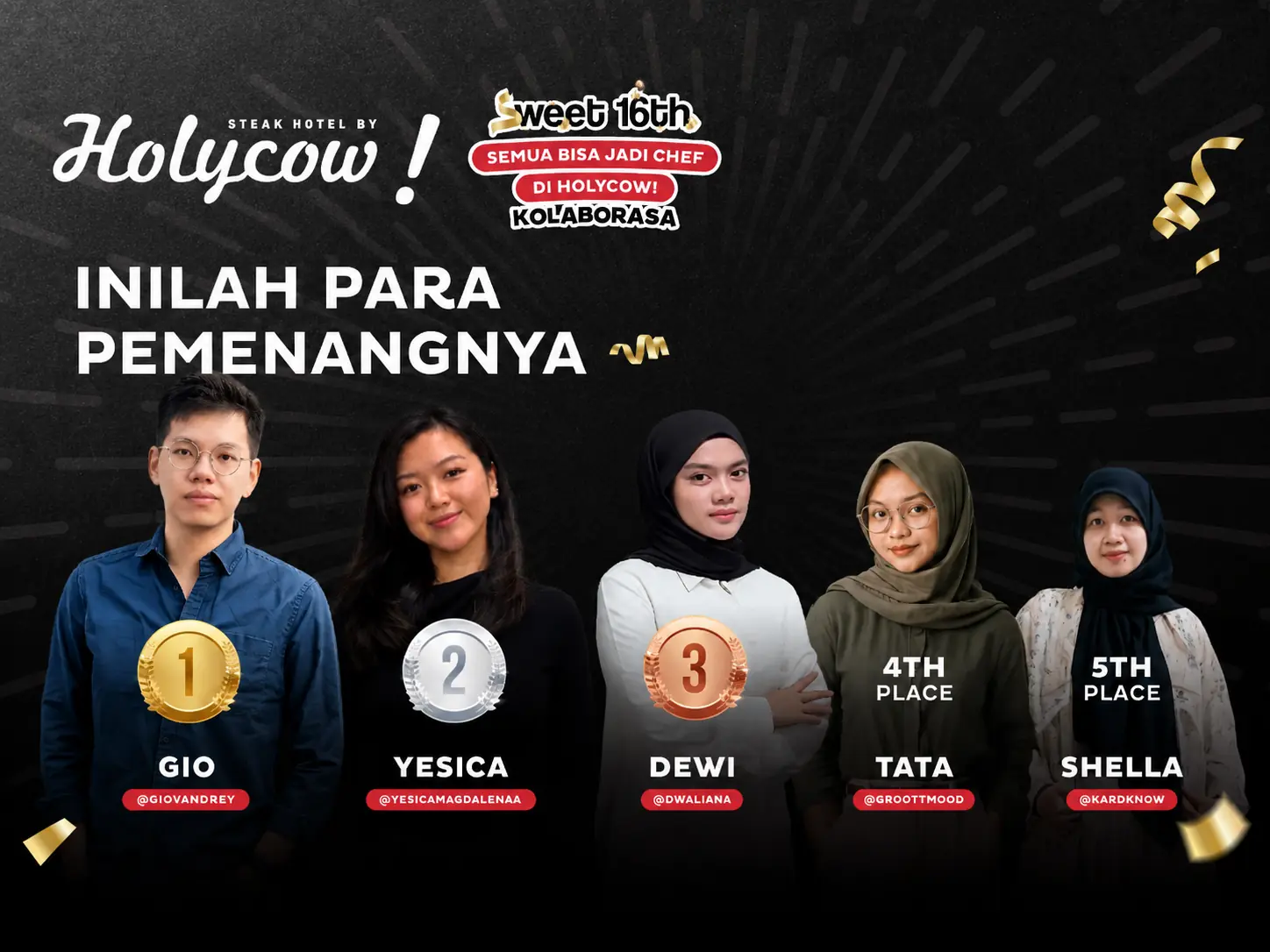 HOLYCOW! Sweet 16 Kolaborasa: Daftar Pemenang Chef di HOLYCOW! Resmi dan Kreasi Menu Juara yang Wajib Dicoba